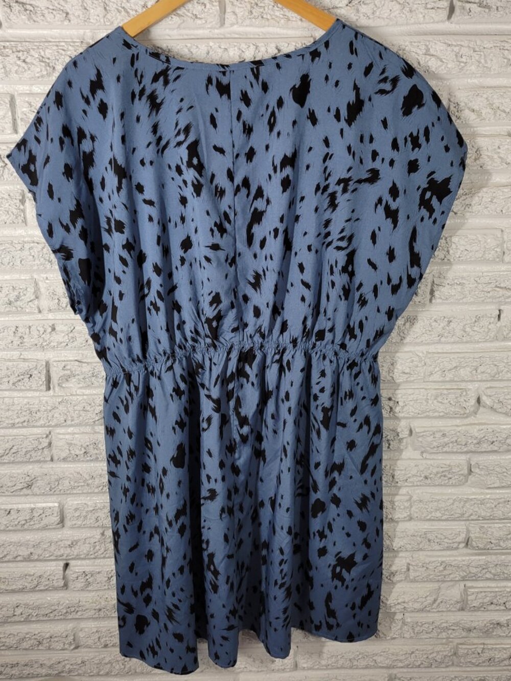 Emery Rose Womens Plus 2XL Dress Fit Flare Mini Sleeveless Blue Black WAT53E - Picture 6 of 12